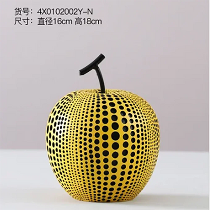 Nordic decoration modern home office soft resin creative crafts apple pear statues sculpture Home wedding