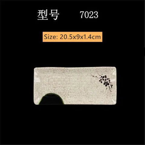 Not Easily Broken Melamine Barbecue Sushi Plate Rectangular Beef Hot Pot Dish Japanese Snack Plate Thickened Plastic Cutlery