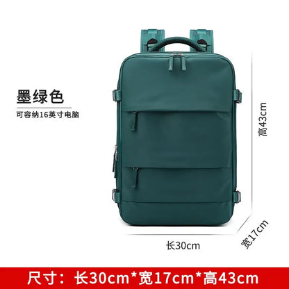 Nylon Backpack for Women USB Charging Waterproof Men's Back Pack 15 Inches Laptop Bag 30L Big Capacity Outdoor Travel Shoes Bag