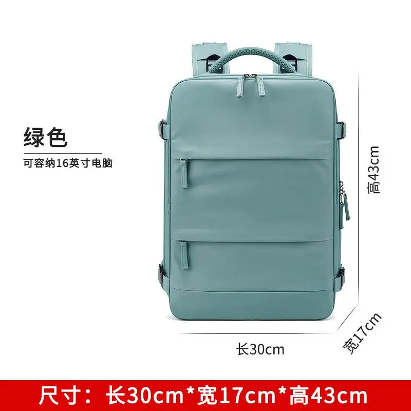 Nylon Backpack for Women USB Charging Waterproof Men's Back Pack 15 Inches Laptop Bag 30L Big Capacity Outdoor Travel Shoes Bag