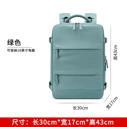 Nylon Backpack for Women USB Charging Waterproof Men's Back Pack 15 Inches Laptop Bag 30L Big Capacity Outdoor Travel Shoes Bag