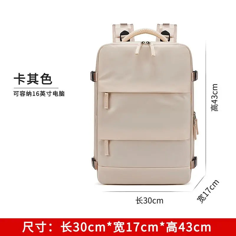 Nylon Backpack for Women USB Charging Waterproof Men's Back Pack 15 Inches Laptop Bag 30L Big Capacity Outdoor Travel Shoes Bag