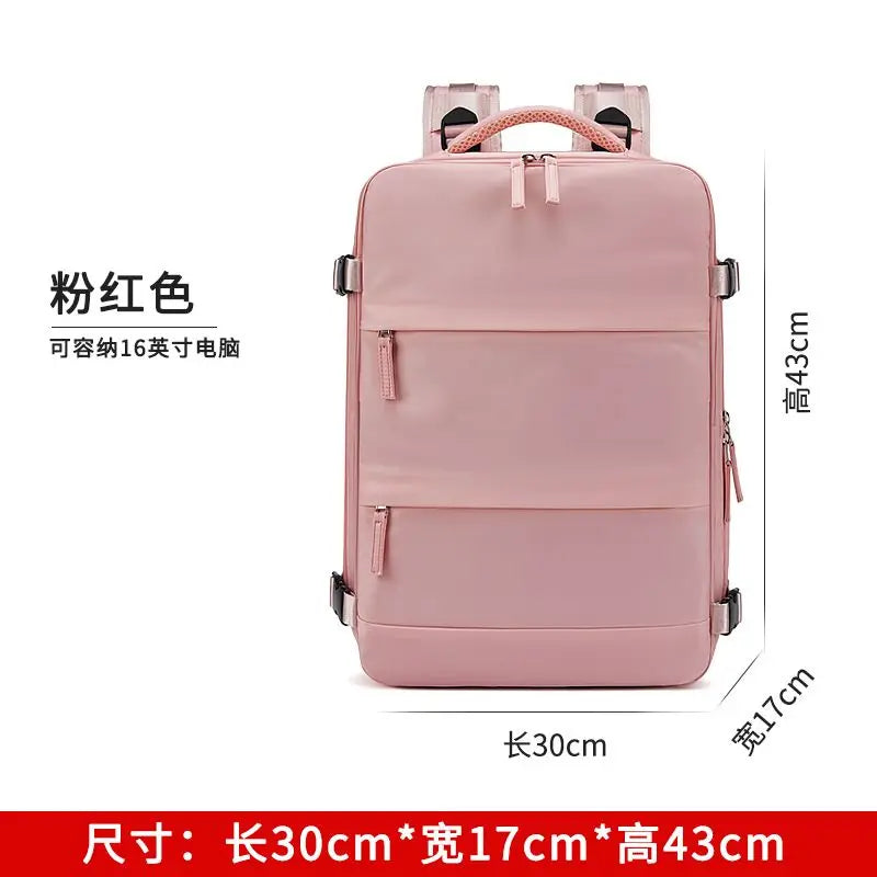 Nylon Backpack for Women USB Charging Waterproof Men's Back Pack 15 Inches Laptop Bag 30L Big Capacity Outdoor Travel Shoes Bag