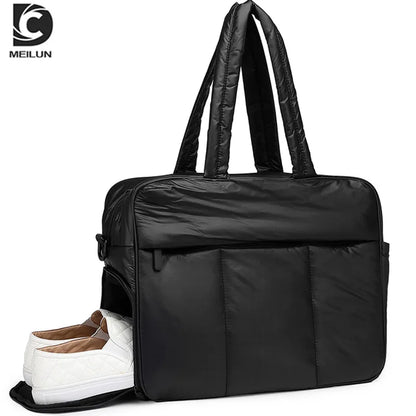 Nylon Dry Wet Separation Bags Large Capacity Fitness Training Bag Lightweight Wear-resistant for Outdoor Travel Swimming