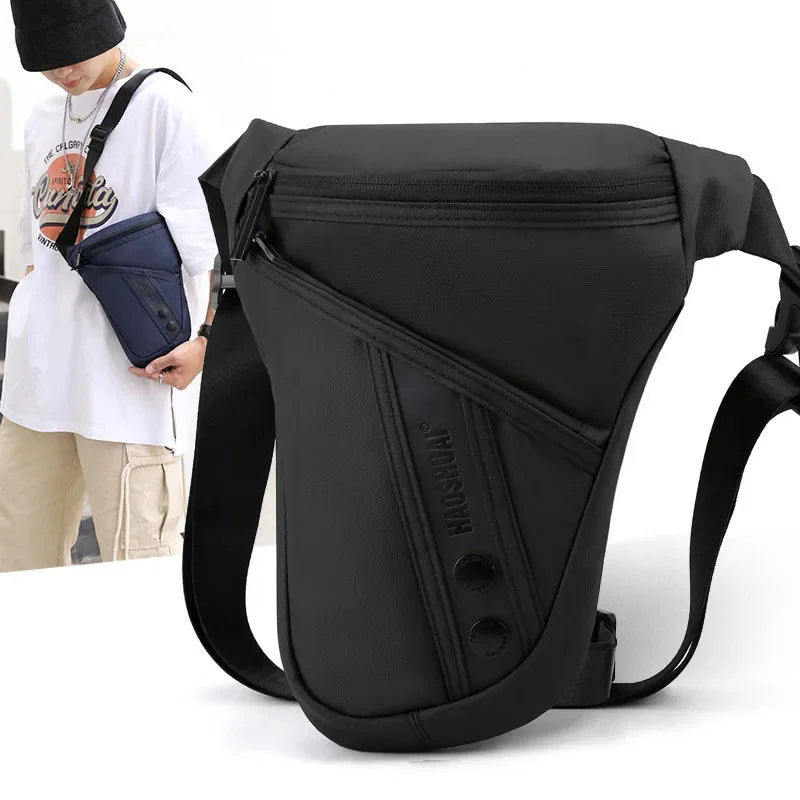 Nylon Male Belt Waist Hip Bum Thigh Bags Waterproof Casual Shoulder Messenger Motorcycle Rider Men Fanny Pack Drop Leg Bag
