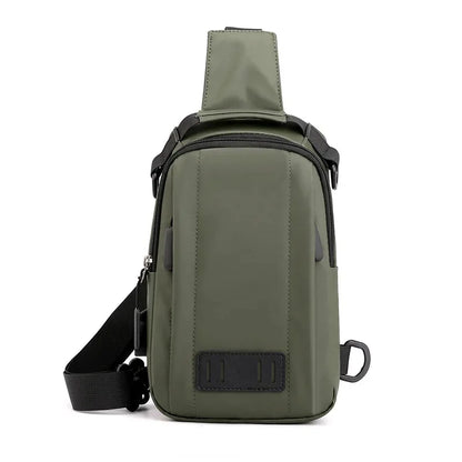 Nylon Men Backpack Rucksack Bags with USB Charging Male Military Cross Body Sling Messenger Chest Bag Knapsack Daypack New