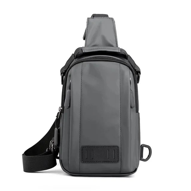 Nylon Men Backpack Rucksack Knapsack USB Charging Port Male Military Sling Messenger Crossbody Chest Pack Bag Daypack