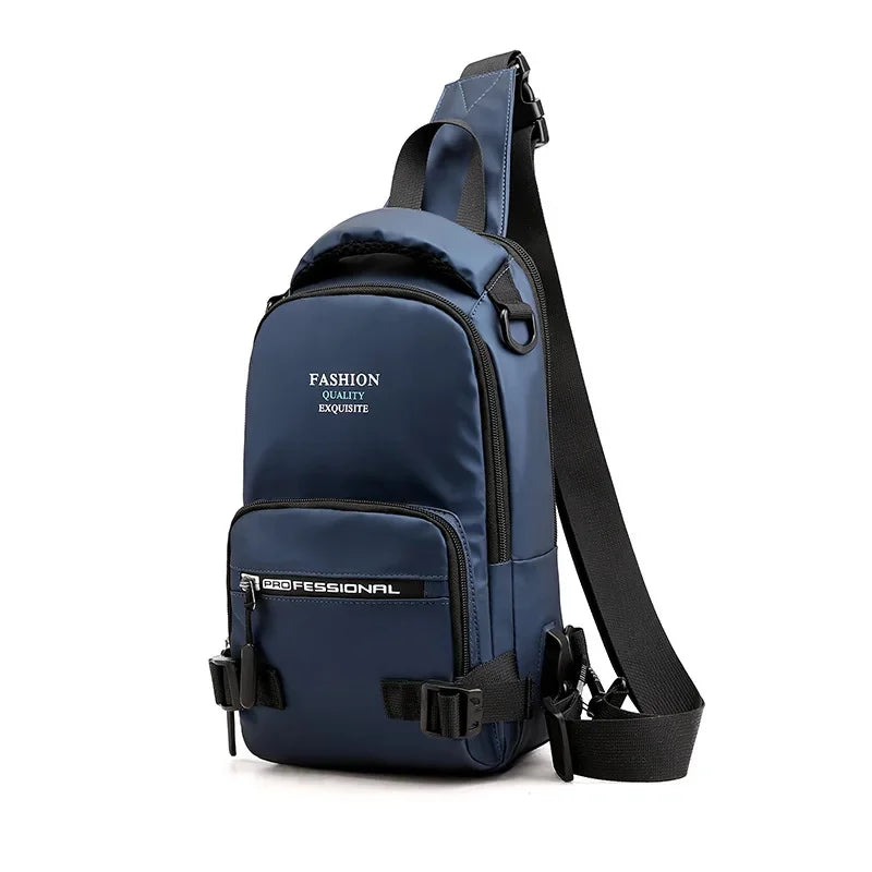 Nylon Military Cross Body Chest Bags Male Sling Bag Charging USB Interface Casual Fashion Men Rucksack One Shoulder Backpack