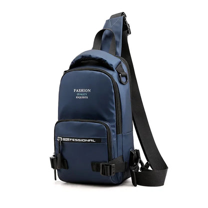 Nylon Military Cross Body Chest Bags Male Sling Bag Charging USB Interface Casual Fashion Men Rucksack One Shoulder Backpack