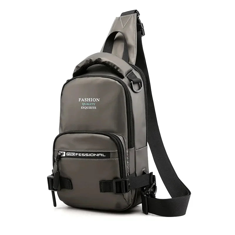 Nylon Military Cross Body Chest Bags Male Sling Bag Charging USB Interface Casual Fashion Men Rucksack One Shoulder Backpack