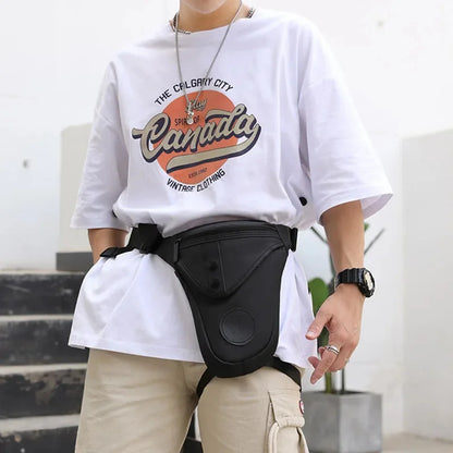 Nylon Rider Drop Leg Bag For Men Thigh Fanny Pack Motorcycle Multi-function Shoulder Messener Male Hip Bum Belt Waist Bags