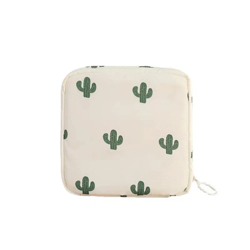 Nylon Sanitary Napkin Storage Bags Period Bag Pad Bags School Sanitary Pouch with Zipper for Teen Girls Women Ladies