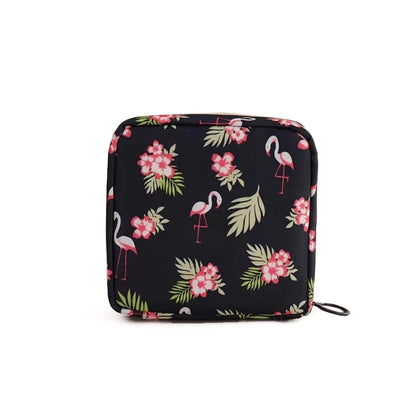Nylon Sanitary Napkin Storage Bags Period Bag Pad Bags School Sanitary Pouch with Zipper for Teen Girls Women Ladies