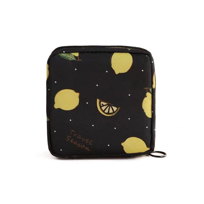 Nylon Sanitary Napkin Storage Bags Period Bag Pad Bags School Sanitary Pouch with Zipper for Teen Girls Women Ladies