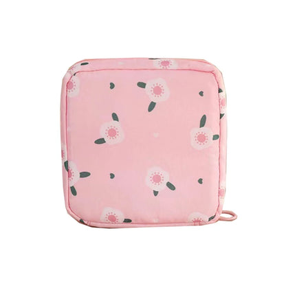 Nylon Sanitary Napkin Storage Bags Period Bag Pad Bags School Sanitary Pouch with Zipper for Teen Girls Women Ladies