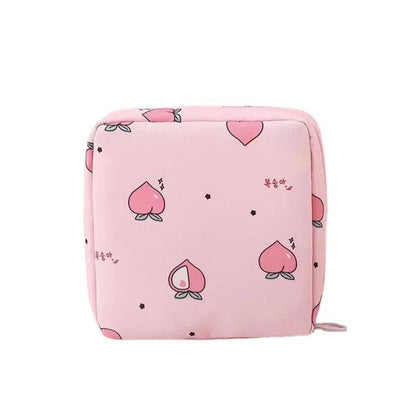 Nylon Sanitary Napkin Storage Bags Period Bag Pad Bags School Sanitary Pouch with Zipper for Teen Girls Women Ladies