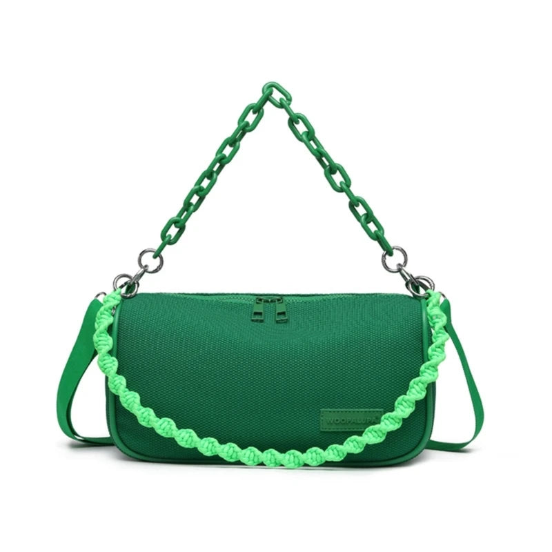 Nylon Shoulder Bag Underarm Tote Crossbody Bag Crossbody Purse Shoulder Bag Purse Sport Bag for Women Girl Dating Sport