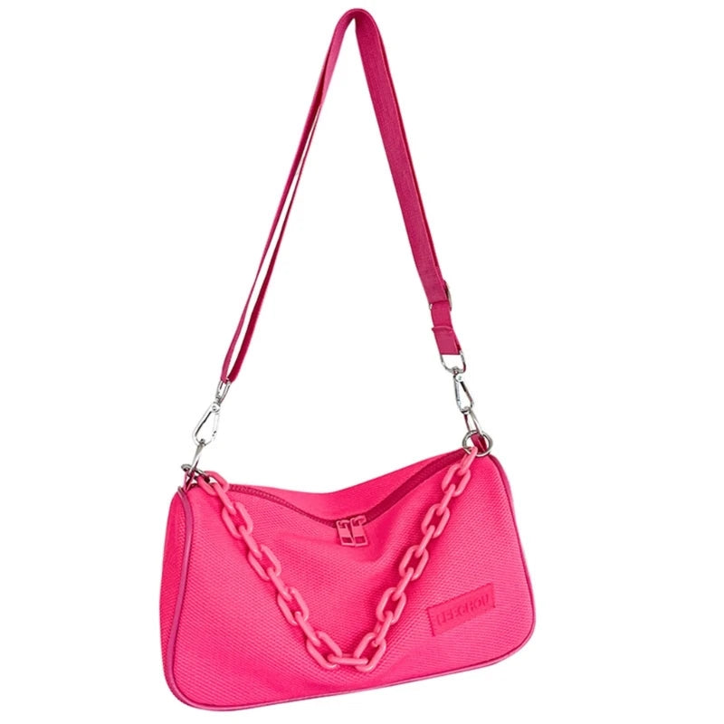 Nylon Shoulder Bag Underarm Tote Crossbody Bag Crossbody Purse Shoulder Bag Purse Sport Bag for Women Girl Dating Sport