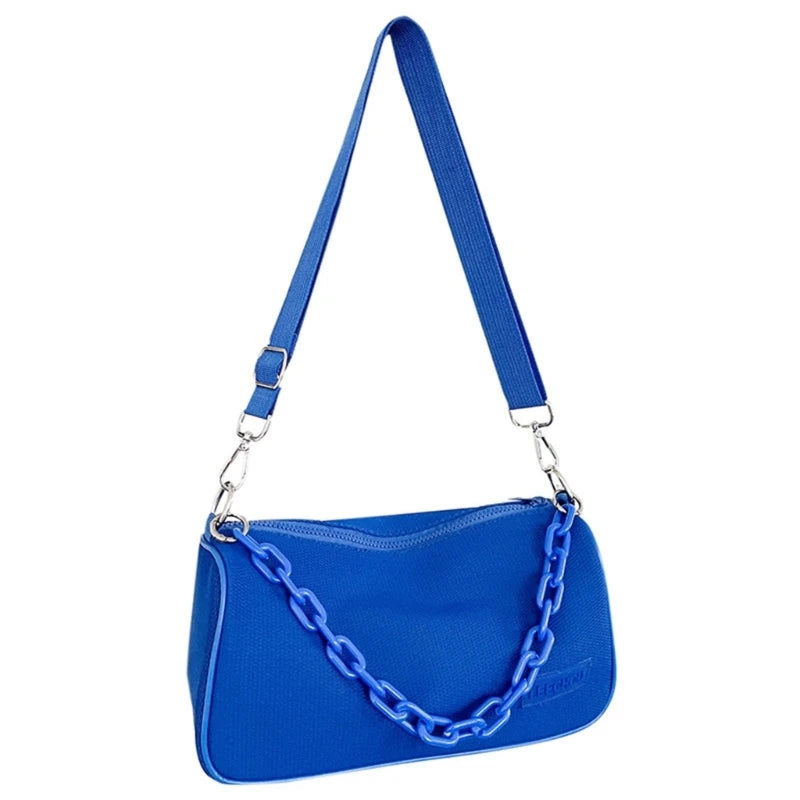 Nylon Shoulder Bag Underarm Tote Crossbody Bag Crossbody Purse Shoulder Bag Purse Sport Bag for Women Girl Dating Sport