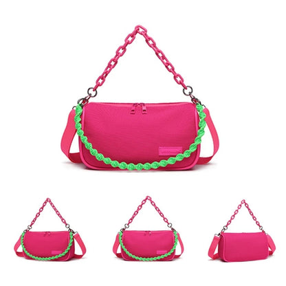 Nylon Shoulder Bag Underarm Tote Crossbody Bag Crossbody Purse Shoulder Bag Purse Sport Bag for Women Girl Dating Sport