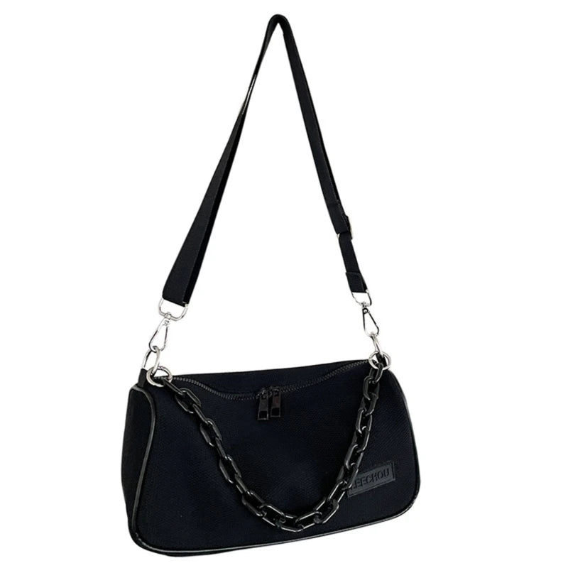 Nylon Shoulder Bag Underarm Tote Crossbody Bag Crossbody Purse Shoulder Bag Purse Sport Bag for Women Girl Dating Sport