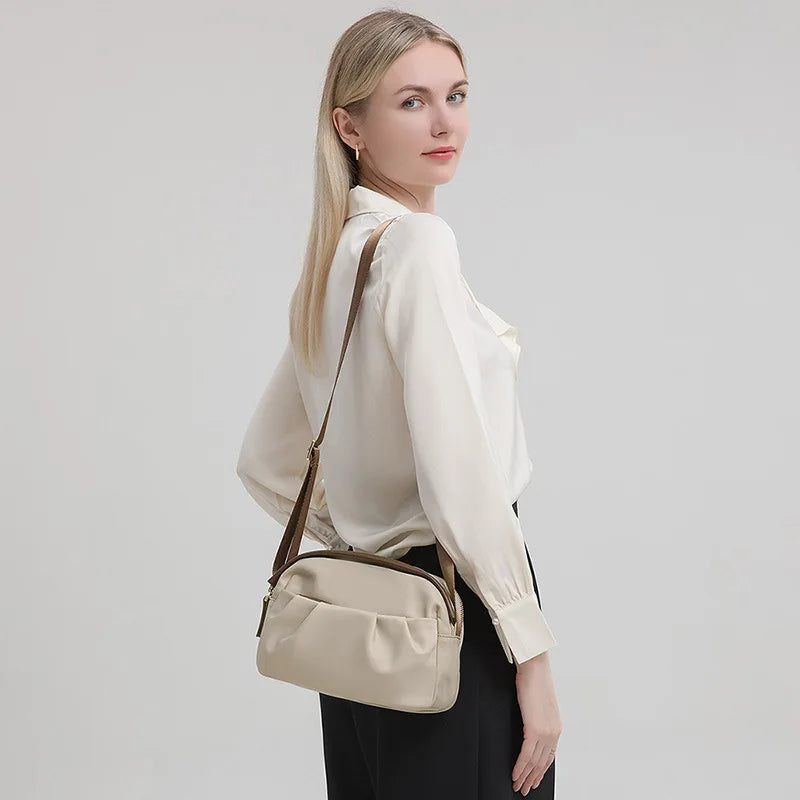 Nylon Shoulder Bag Women Fashion Crossbody Messenger Bag Ladies Casual Commuter Cell Phone Bag