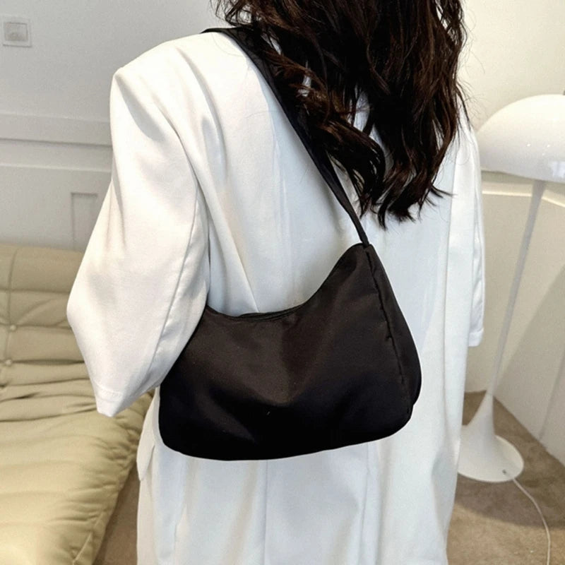 Nylon Shoulder Purse for Women Evening Handbag Armpit Bags Shoulder Bags Small Tote Bag Summer Simple Handbags