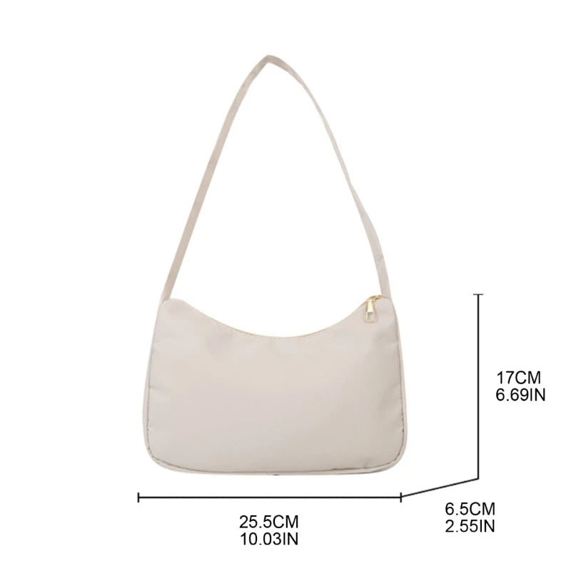 Nylon Shoulder Purse for Women Evening Handbag Armpit Bags Shoulder Bags Small Tote Bag Summer Simple Handbags