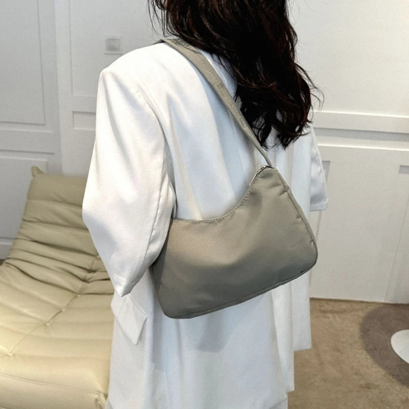 Nylon Shoulder Purse for Women Evening Handbag Armpit Bags Shoulder Bags Small Tote Bag Summer Simple Handbags