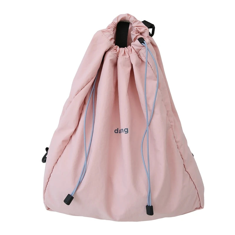 Nylon Solid Color Cute Backpacks Women Female Lightweight  Drawstring School bags Girls  Teenage Softback Fashion Travel Bag
