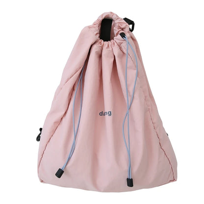 Nylon Solid Color Cute Backpacks Women Female Lightweight  Drawstring School bags Girls  Teenage Softback Fashion Travel Bag
