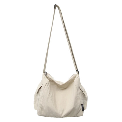 Nylon Solid Color Simple Style Women Female Small Lightweight Messenger Bags Girls Unisex Teenage Soft Shoulder bag Fashion