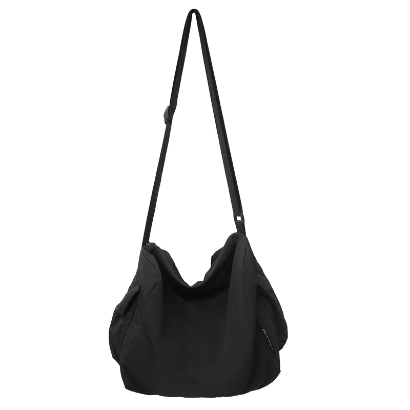 Nylon Solid Color Simple Style Women Female Small Lightweight Messenger Bags Girls Unisex Teenage Soft Shoulder bag Fashion
