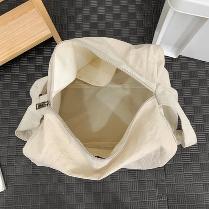 Nylon Solid Color Simple Style Women Female Small Lightweight Messenger Bags Girls Unisex Teenage Soft Shoulder bag Fashion