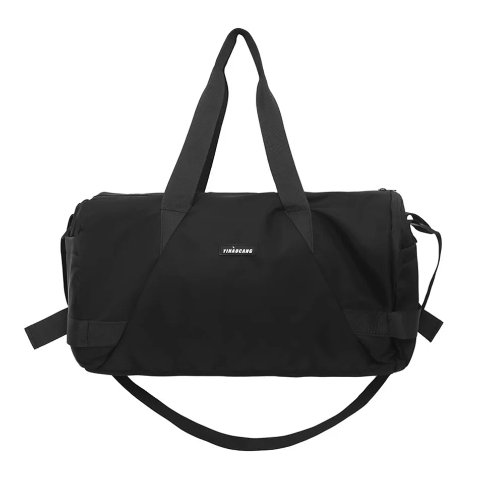 Nylon travel bag Women's fashionable luggage bag Large capacity shoulder bag Vintage wide strap Elegant one shoulder handbag