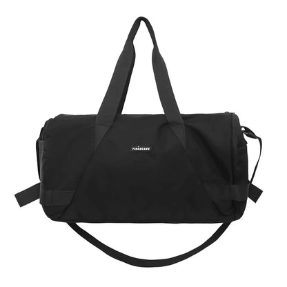 Nylon travel bag Women's fashionable luggage bag Large capacity shoulder bag Vintage wide strap Elegant one shoulder handbag