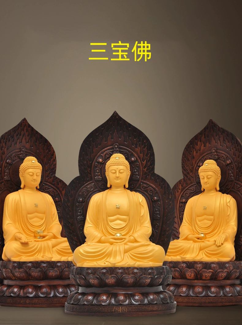 Resin amida Buddha shakyamuni Buddha medicine guru Buddha handicraft Buddha house sitting room TV ark porch decoration temple