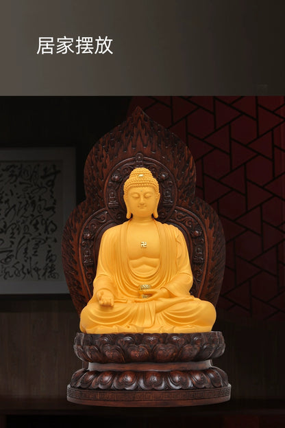 Resin amida Buddha shakyamuni Buddha medicine guru Buddha handicraft Buddha house sitting room TV ark porch decoration temple