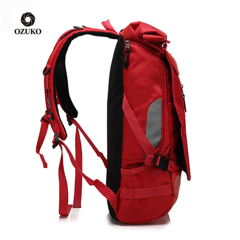 OZUKO Backpack 49*28*14 Men 15.6 inch Laptop Water  Schoolbag for Teenager  Student Backpacks Male Travel Mochila Fashion
