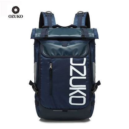 OZUKO Backpack 49*28*14 Men 15.6 inch Laptop Water Schoolbag for Teenager Student Backpacks Male Travel Mochila Fashion