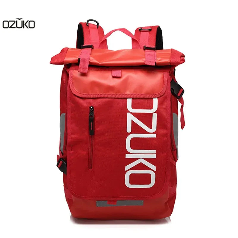 OZUKO Backpack 49*28*14 Men 15.6 inch Laptop Water Schoolbag for Teenager Student Backpacks Male Travel Mochila Fashion
