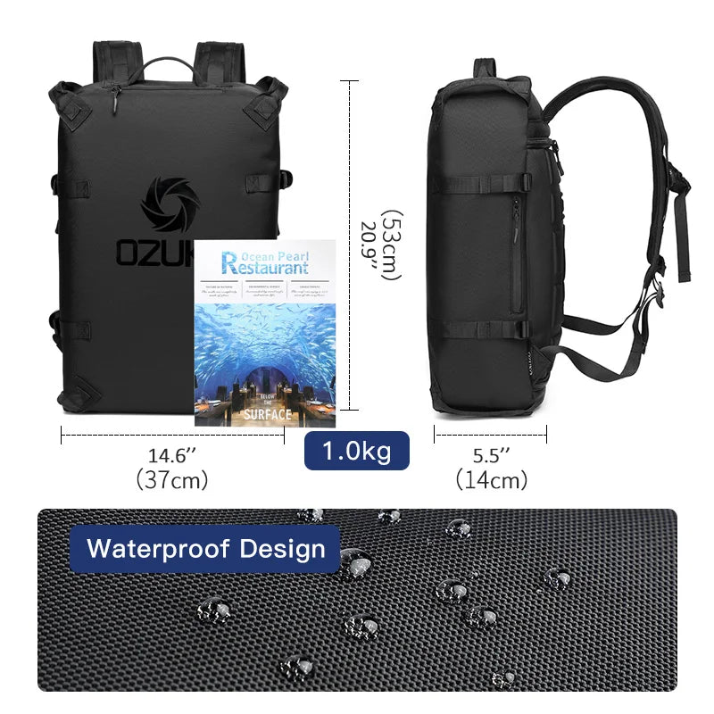 OZUKO Backpack Travel Cabin Outdoor Motorcycle Backpacks 15.6 inch Laptop Backpack Teenager Male Waterproof Travel Bag Mochilas
