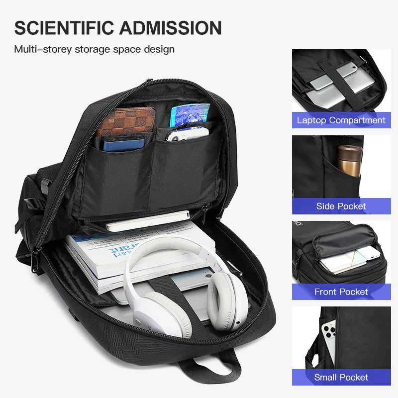 OZUKO Backpack mochila cabina 47x30x15 Student 15.6 inch Laptop School Backpacks Teenager Male Travel Fashion Bag Mochila