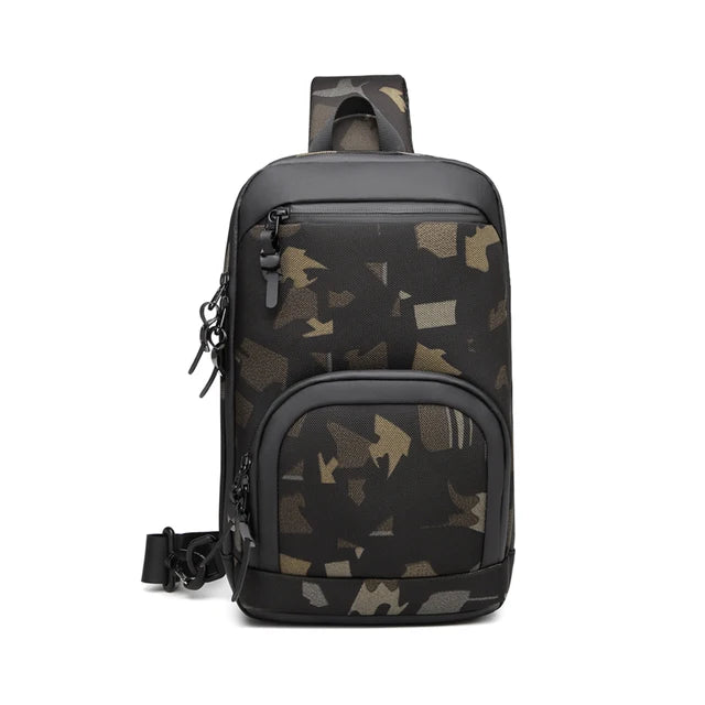 OZUKO Casual Business Shoulder Bag with USB Charging Port Large Capacity Waterproof Adjustable Messenger Bag Outdoor