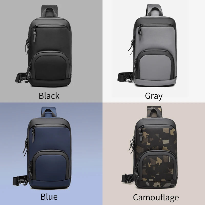 OZUKO Casual Business Shoulder Bag with USB Charging Port Large Capacity Waterproof Adjustable Messenger Bag Outdoor