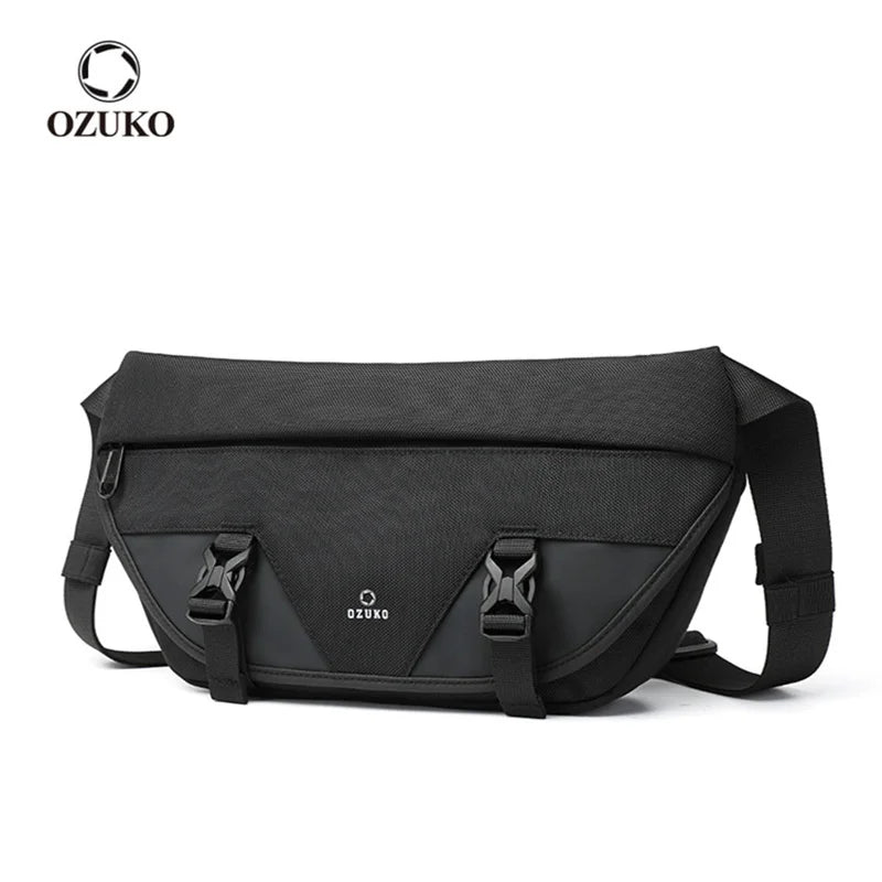 OZUKO Cell phone  Shoulder Bag Waperproof Oxford Male Crossbody Bags Outdoor Sports Crossbody Bag Light Weight Travel Chest Bags