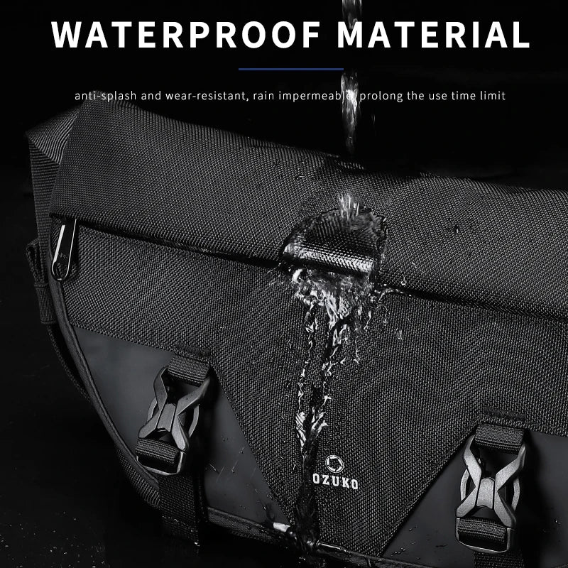 OZUKO Cell phone Shoulder Bag Waperproof Oxford Male Crossbody Bags Outdoor Sports Crossbody Bag Light Weight Travel Chest Bags