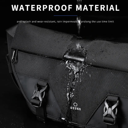 OZUKO Cell phone  Shoulder Bag Waperproof Oxford Male Crossbody Bags Outdoor Sports Crossbody Bag Light Weight Travel Chest Bags
