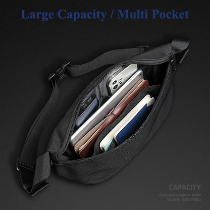 OZUKO Cell phone  Shoulder Bag Waperproof Oxford Male Crossbody Bags Outdoor Sports Crossbody Bag Light Weight Travel Chest Bags