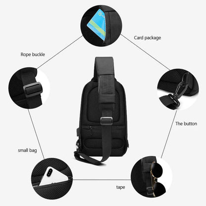 OZUKO Cross shoulder Bag Man Sling Bag Water Repellent Crossbody Bag Male Large Capacity Shoulder Bag Short Trip Messengers Bags
